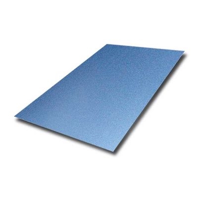 आसमानी नीला रंग 0.8MM मोटा 4x8 स्टेनलेस स्टील सैंडब्लास्टिंग शीट AFP फ़िनिश