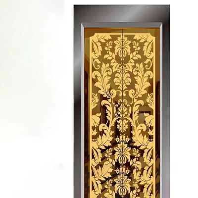 ऐसी 304 स्टेनलेस स्टील शीट धातु सोने लिफ्ट दरवाजा पैटर्न
