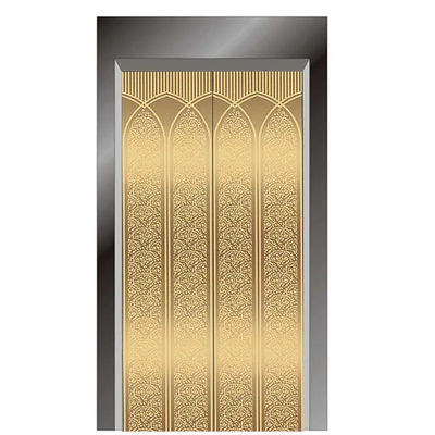 ऐसी 304 स्टेनलेस स्टील शीट धातु सोने लिफ्ट दरवाजा पैटर्न