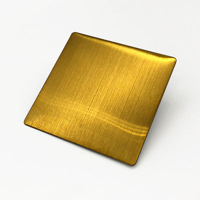 4X10 सोना पीवीडी रंग मढ़वाया 316 सजावटी स्टेनलेस स्टील शीट 1.2 मिमी मोटी