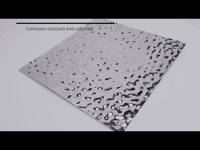 कंपनी के वीडियो के बारे में water ripple stainless steel sheet ss 201 304 Metal decorative plate