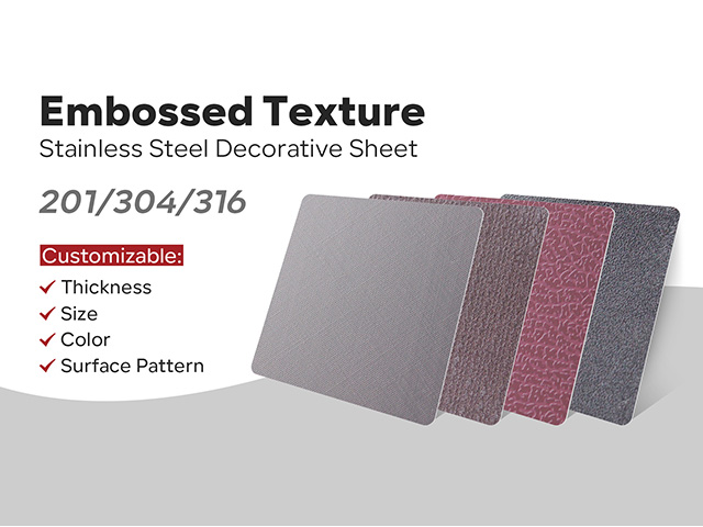 कंपनी के वीडियो के बारे में Embossed Stainless Steel Textures Sheet Customized 201 304 316 PVD Decoration Metal Plate